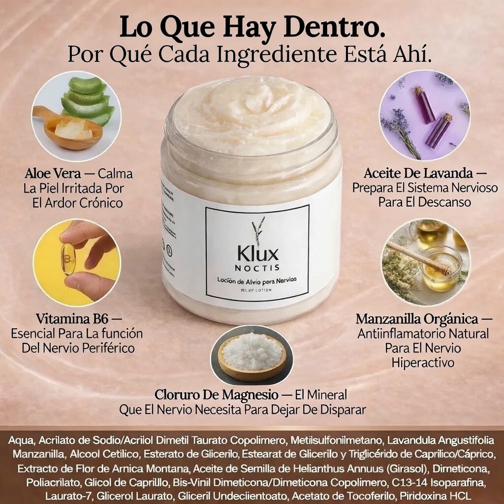 KLUX NOCTIS – Crema Calmante Para El Ardor y Hormigueo Nocturno